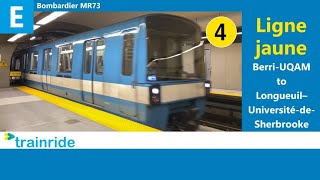 STM Métro 🟡 Yellow Line  4 Line  BerriUQAM to LongueuilUniversitédeSherbrooke [upl. by Anertal]