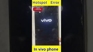 💪🤠 Hotspot error problem solved 🔥😇💯💯  shorts viralshort technology [upl. by Eleanora219]