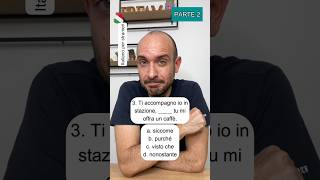 🇮🇹 QUIZ SULLE CONGIUNZIONI ITALIANE parte 2 learnitalian [upl. by Winterbottom]