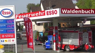 Feuerwehr Waldenbuch tankt ESSO  Waldenbuch fire truck refuels ESSO [upl. by Neural]