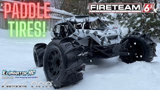 Arrma Fireteam 6s BLX 17 On Proline 18 Dumont Paddle Tires [upl. by Kapeed511]