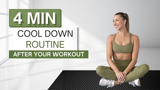 4 min COOL DOWN STRETCH ROUTINE  Do This After Your Workout  Flexibility and Muscle Recovery [upl. by Nosille]