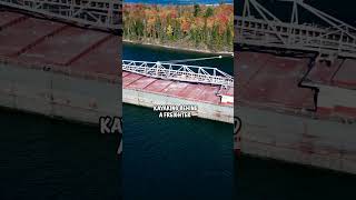 Kayaking Behind A Freighter ✅ visitthesault shorts [upl. by Drabeck]