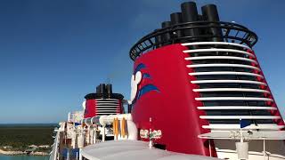 Disney Fantasy Horns Leaving Castaway Cay [upl. by Nimajaneb]