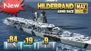 Cruiser Hildebrand first impressions on map quotIslands of Icequot  World of Warships [upl. by Ssilem]