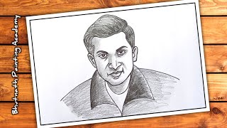 srinivasa ramanujan drawing with pencil shading [upl. by Attenohs]