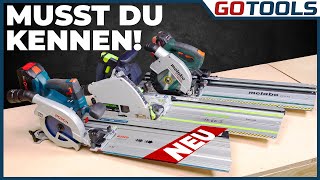 Die neue Bosch GKS 18V572 GX und die Kappschienen im Vergleich zu Metabo amp Festool Mit Verlosung [upl. by Epilif]