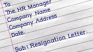 Resignation Letter  How To Write A Resignation Letter In English  Resignation Letter Sample [upl. by Lehcear141]