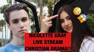 Nicolette Gray Instagram Live FULL Christian Aaron DramaTea amp More [upl. by Anitsua845]