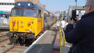 Paignton 26 March 2022 Charter train arriving at Paignton [upl. by Akinet]