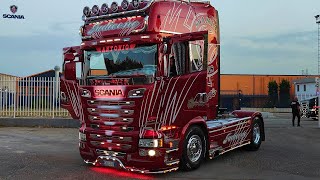 4k Scania Truck  R500 V8 Vabis Red Light Old Generation [upl. by Adas]