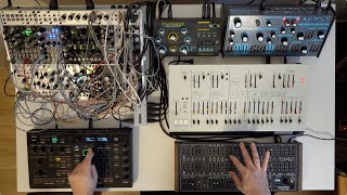 Analog synth orchestra w Deckards Dream Dreadbox Abyss Typhon ARP Odyssey Squid Eurorack [upl. by Gorton220]