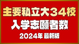 【超速報】日大が昨年度比で衝撃的な数字！主要私立大学34校 入学志願者数【2024年度最新版】 [upl. by Maidie]