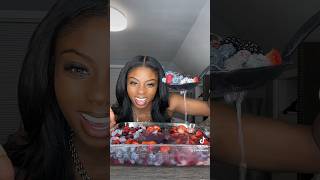 Nature Fruit Cereal w a twist 🍓🫐PT2 fypシ foodie eatingshow fruit tiktok mukbang food fy [upl. by Ecirtram]