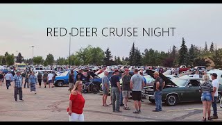 Red Deer Cruise Night Car Show  4K [upl. by Yenettirb]