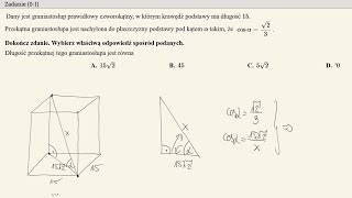 Matura 2023  zadanie 25  graniastosłup [upl. by Nuahsar]