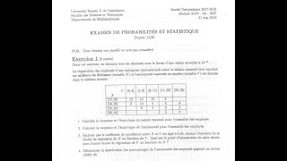 correction examen FST 31 mai 2018 partie 13 Exercice1 statistique à 2 variables [upl. by Papert893]