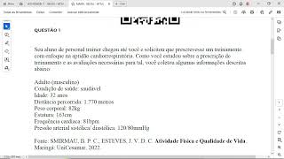 Seu aluno de personal trainer chegou até você e solicitou que prescrevesse um treinamento com enfoqu [upl. by Darryl]