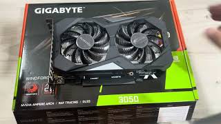 VGA Gigabyte RTX 3050 Windforce OC 6GB N3050WF2OC 6GD  UNBOXING GigabyteRTX3050 Unboxing GPU [upl. by Hsirt]