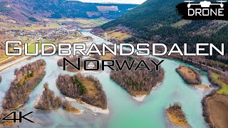 The Gudbrandsdalen Valley Norway  Cinematic Drone Video 4k [upl. by Angle]