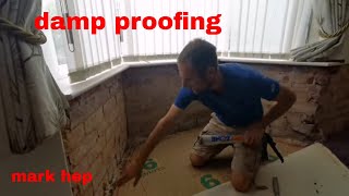 Damp proofing a wall rising damp [upl. by Attenohs]