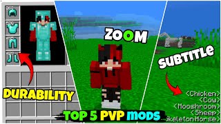 🔥Top 5 PvP Mods For Minecraft Pe  Best minecraft mods [upl. by Parrott]