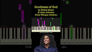 Goodness of God by Bethel Music feat Jenn Johnson piano cover  sheet music amp lyrics [upl. by Seppala]