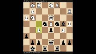 1940 Moscow Stolberg Botvinnik E48 Nimzo Indian Defense Normal Variation Bishop Attack Classical [upl. by Eisenhart]