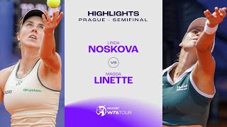 Linda Noskova vs Magda Linette  2024 Prague Semifinal  WTA Match Highlights [upl. by Mcevoy]