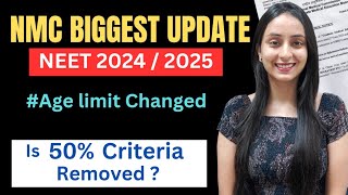 Is 50 Criteria Removed for NEET😱 NMC UPDATE  Fact Check neet2024 neet update [upl. by Mcspadden]