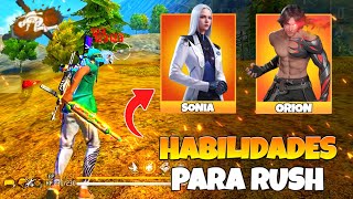 AS 3 MELHORES COMBINAÇÕES DE HABILIDADES PARA RUSH FREE FIRE DICAS [upl. by Davie]