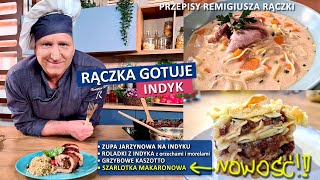 Rączka gotuje zupa jarzynowa na indyku rolada z indyka z grzybowym kaszotto szarlotka makaronowa [upl. by Gravante]