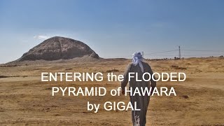 Entering the Pyramid of Hawara full of water in Fayum Egypt [upl. by Brittne698]