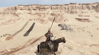 1000 MEN DESERT VALLEY BATTLE Mount amp BLade 2 BANNERLORD [upl. by Obelia318]