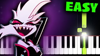 Poison Hazbin Hotel  EASY Piano Tutorial [upl. by Kurth]