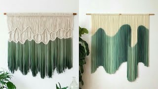 Most popular and demanding macrame dip dyed tapestry wall art  fiber art large wall hanging ideas [upl. by Eibloc]