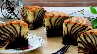 Homemade Zebra Cake  Chocolate Marble Sponge Cake Recipe 斑馬紋 大理石蛋糕  海绵蛋糕製法 [upl. by Naejeillib467]