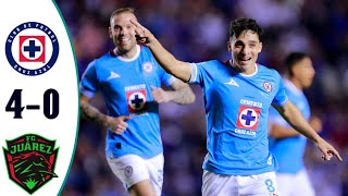 Cruz Azul vs Juarez 40 Resumen  Liga MX Apertura 2024 HD [upl. by Artemus]