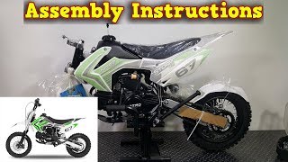 Pit Bike Cross 110ccm  Unboxing  Full Assembly Instructions  Storm from Nitro Motors [upl. by Johnsten]