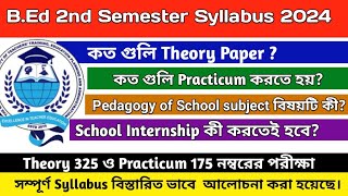 BEd 2nd Semester Syllabus 2024  Details Syllabus  Pedagogy of School Subject  BSAEU [upl. by Apurk]