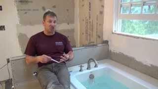 Remodeling A Bathroom Part 8 Liquid waterproofing a shower [upl. by Fairfield]