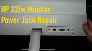 HP 22fw Monitor Faulty Power Jack Repair [upl. by Nylatsyrk]