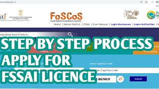 How to apply for FSSAI License  Basic FSSAI License State FSSAI License Central FSSAI License [upl. by Nylanej]