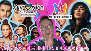 SWEDEN WE HAVE ONE CHOOSE  MY PREDICTION amp THOUGHTS ON MELODIFESTIVALEN 2023  EUROVISION 2023 [upl. by Ennahoj433]