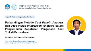 Cost Benefit Analysis vs PlusMinusImplication Analysis [upl. by Bettina]