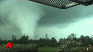 Raw Video Tornado Blows Through Miss Town [upl. by Yakcm566]