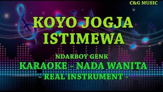 KOYO JOGJA ISTIMEWANDARBOY GENK KARAOKE  NADA WANITA [upl. by Eilliw]