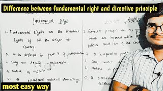 Difference between Fundamental right and Directive principle  fundamental ri and directive pri [upl. by Auburn]