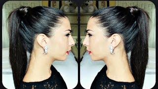 High Sleek Ponytail Tutorial [upl. by Kcired618]