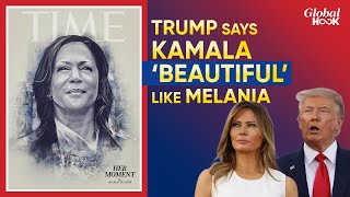 Melania Trump On Time Magazine Cover Donald Trump Calls Kamala Harris Beautiful [upl. by Rexana]